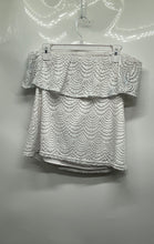 Load image into Gallery viewer, Lilly Pulitzer Womens White Layered Ruffle Overlay Strapless Tube Top Size Large