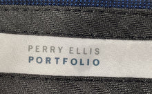 Load image into Gallery viewer, Perry Ellis Portfolio Mens Navy Blue Slash Pockets Slim Fit Dress Pants Sz 34X29