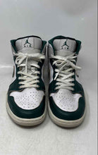 Load image into Gallery viewer, Nike Mens Air Jordan 1 Mid SE Green White Leather Lace-Up Sneaker Shoes Size 9.5