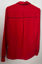 Load image into Gallery viewer, Express Womens Red Long Sleeve Relaxed Portofino Button-Up Shirt Size M