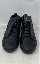 Load image into Gallery viewer, XU Feng Mens Black Croc-Embossed Leather Drawstring Sneaker Shoes Size 44