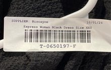 Load image into Gallery viewer, Express Womens Black Square Neck Smocked Tiered Fit & Flare Dress Sz XXS w/ Tag