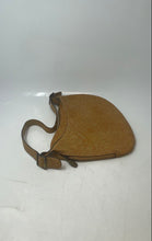 Load image into Gallery viewer, Prune Womens Mustard Yellow Floral Embossed Leather Zip Top Shoulder Bag