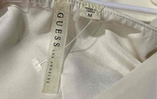 Load image into Gallery viewer, Guess Womens Ivory Sleeveless V-Neck Gathered Waist Short Mini Dress Size M