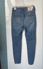 Load image into Gallery viewer, True Religion Womens Blue Denim Medium Wash High-Rise Skinny Leg Jeans Size 27