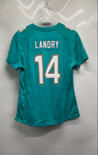 Load image into Gallery viewer, Nike Womens Aqua NFL Miami Dolphins Jarvis Landry #14 Football Jersey Size M