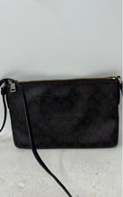 Load image into Gallery viewer, Coach Womens Brown Signature Print Leather Adjustable Strap Zipper Crossbody Bag