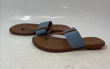 Load image into Gallery viewer, Michael Kors Womens Verity Blue And Brown Slip-On Denim Thong Sandals Size 8.5 M