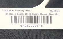 Load image into Gallery viewer, Banana Republic Mens Black Cotton Short Sleeve Collared Button-Up Shirt Size XL
