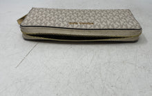 Load image into Gallery viewer, Michael Kors Womens Jet Set Travel Beige Brown Signature Print Zip-Around Wallet