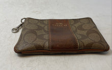 Load image into Gallery viewer, Coach Womens Brown Monogram Credit Card Slots Corner Zip Clutch Wallet