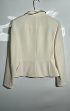 Load image into Gallery viewer, Ann Taylor Womens Cream Long Sleeve Notch Lapel Five-Button Blazer Size 6