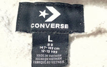 Load image into Gallery viewer, Converse Kids Gray Heather Long Sleeve Kangaroo Pocket Pullover Hoodie Size L