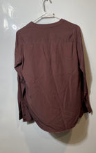 Load image into Gallery viewer, Express Womens Brown Long Sleeve Criss Cross Drawstring Tunic Top Size XS