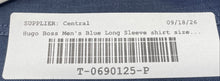 Load image into Gallery viewer, Hugo Boss Mens Blue Cotton Long Sleeve Collared Slim Fit Button-Up Shirt Size XL