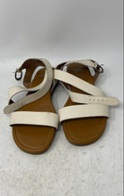 Load image into Gallery viewer, Franco Sarto Womens Ina Beige Leather Open Toe Flat Strappy Sandals Size 10M
