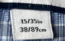 Load image into Gallery viewer, Charles Tyrwhitt Mens Blue Green Check Long Sleeve Slim Fit Dress Shirt Size 15