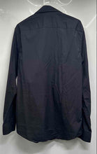 Load image into Gallery viewer, Calvin Klein Mens Black Stretch Long Sleeve Regular Fit Button-Up Shirt Size M