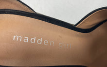 Load image into Gallery viewer, Madden Girl Womens Garland Black Peep Toe Wedge Ankle Strap Heels Size 9