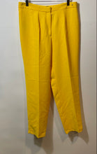 Load image into Gallery viewer, Authentic Carolina Herrera Womens Yellow Pleated Front Dress Pants Size 6