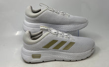 Load image into Gallery viewer, Adidas Womens Cloudfoam Comfy IH3612 White & Gold Tone Sneaker Shoes Size 8.5