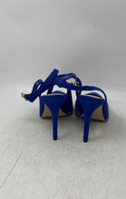 Load image into Gallery viewer, Gianni Bini Womens Blue Buckle Pointed Toe High Slingback Heels Size 8 M