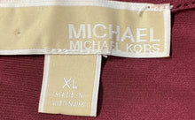 Load image into Gallery viewer, Michael Kors Womens Red Cold Shoulder Sleeve Pullover Blouse Top Size XL
