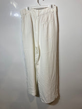 Load image into Gallery viewer, Zara Womens White Regular Fit Pleated Front Wide-Leg Trouser Pants Size S