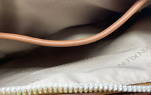 Load image into Gallery viewer, Calvin Klein Womens Brown Faux Leather Zipper Adjustable Strap Shoulder Bag