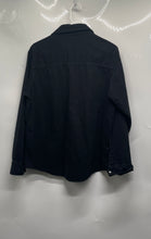 Load image into Gallery viewer, Zara Mens Black Cotton Long Sleeve Collared Button-Up Shirt Size Small