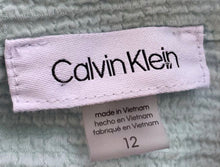 Load image into Gallery viewer, Calvin Klein Womens Green Cap Sleeve Spread Collar Tie Waist Shirt Dress Size 12