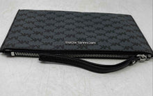 Load image into Gallery viewer, Michael Kors Womens Black And Gray Monogram Zip Top Jet Set Wristlet Wallet