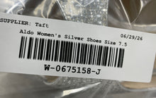Load image into Gallery viewer, Aldo Womens Leanora Silver Peep Toe Slip-On Stiletto Pump Heels Size 7.5