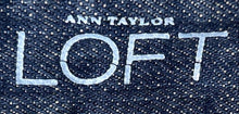 Load image into Gallery viewer, Ann Taylor Loft Womens Blue Medium Wash Stretch Denim Mini Skirt Size S