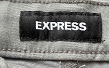 Load image into Gallery viewer, Express Mens Gray Flat Front Athletic Slim Fit 365 Comfort Chino Pants Sz 34x30