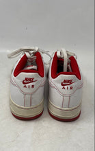 Load image into Gallery viewer, Nike Kids Air Force 1 Low White And Red Leather Lace-Up Sneakers Shoes Size 5.5Y