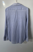 Load image into Gallery viewer, Zara Womens Light Blue Long Sleeve Collared Pockets Button-Up Shirt Size Small