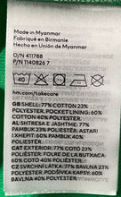 Load image into Gallery viewer, H&M Mens Green White Relaxed Fit Long Sleeve Full-Zip Track Jacket Size XL