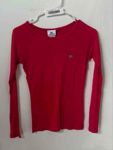 Load image into Gallery viewer, Lacoste Womens Pink Long Sleeve Round Neck Pullover T-Shirt Size 36