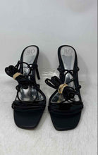 Load image into Gallery viewer, JLO By Jennifer Lopez Womens Frina Black Ankle Tie High Strappy Heels Size 9.5M