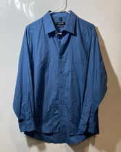 Load image into Gallery viewer, Pierre Cardin Mens Blue Slim Fit Long Sleeve Dress Shirt Size L 16-16.5