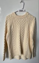 Load image into Gallery viewer, J. Crew Womens Ivory Long Sleeve Crew Neck Cable-Knit Pullover Sweater Size S