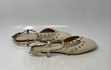 Load image into Gallery viewer, Zara Womens Cream Leather Studded Buckle Closed Toe Strappy Sandals Size EUR 39
