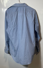 Load image into Gallery viewer, Calvin Klein Mens Blue Printed Slim-Fit Long Sleeve Dress Shirt Size M 15-15.5