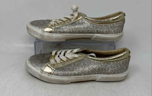 Load image into Gallery viewer, Michael Kors Girls Ima Tinsel Gold Sparkle Lace-Up Low Top Sneakers Shoes Size 5