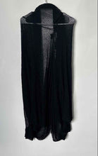 Load image into Gallery viewer, Chico's Womens Black Mesh Long Sleeve Open Front Cardigan Sweater Size M/L
