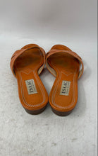 Load image into Gallery viewer, Isaac Mizrahi Womens Orange Leather Open Toe Slip-On Slide Sandals Size 9M