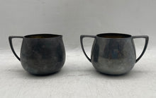 Load image into Gallery viewer, Lot Of 3 Pcs Vintage Antique Silver Tone Sugar & Cream Jar And Tray Set