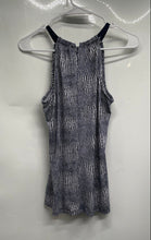 Load image into Gallery viewer, Michael Kors Womens Black White Animal Print Halter Neck Tank Top Size Small