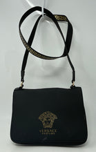 Load image into Gallery viewer, Versace Parfums Womens Black Inner Pockets Shoulder Crossbody Handbag